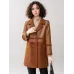Fuzzy Open Front Blazer, Elegant Lapel Long Sleeve Blazer For Office & Work, Women's Clothing