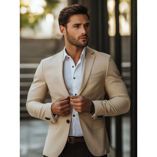Men'S Solid Color Suit Blazer